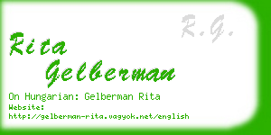 rita gelberman business card